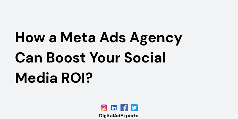 How a Meta Ads Agency Can Boost Your Social Media ROI?